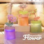 Flower Air Humidifier, Night Light USB Silent Bedroom Desktop Large Fog Volume Purifying Air Mini Humidifier