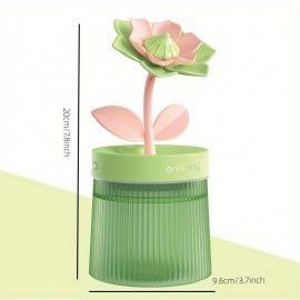 Flower Air Humidifier, Night Light USB Silent Bedroom Desktop Large Fog Volume Purifying Air Mini Humidifier