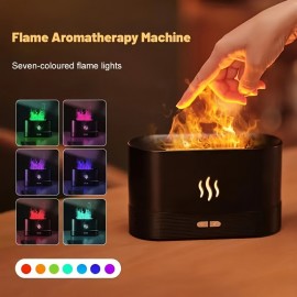 Warm Light Flame Humidifier, Aromatherapy For Home Essential Oils Air Purifier Cool Mist Humidifier USB Scent Diffuser