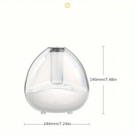50.72oz Large Capacity Clear Water Tank Humidifier, 360 Degree Nozzle Portable Cool Mist USB 7 Colors Glow-in-the-Dark Ultrasonic H2o Air Humidifier Aromather