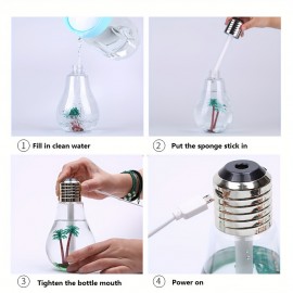 1pc Flame Model Humidifier, Lighting ,USB Plug, For Cars, Offices, Bedrooms