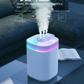 Silent Rhythm Humidifier, Home 101.44oz Large Capacity Three Spout Heavy Fog Mute Office Bedroom Humidifier