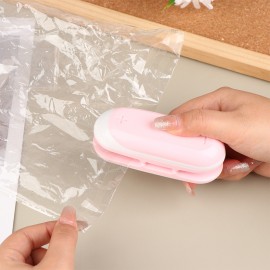 1pc Portable Mini Food Sealer - 2 in 1 Heat Sealer and Bag Sealing Machine for Kitchen - Vacuum Sealer for Handheld Packaging - Battery-Free