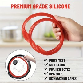 1 pc Durable Silicone Sealing Ring for 6 Qt Instapot - Perfect Replacement Gasket Seal for Ip Programmable Pressure Cooker - Insta-pot Accessories for 5qt & 6qt Models - Ensures Safe and Efficient Cooking