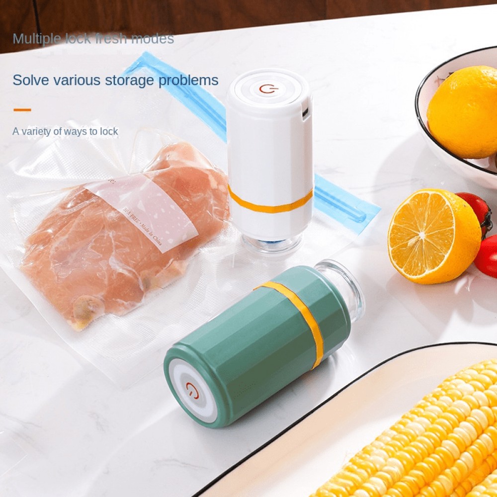 Rechargeable Handheld Mini Vacuum Pump - Keep Food Fresh with USB Sealing Machine Kitchen Accessories