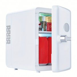 Portable Mini Fridge - 1.06gal/6 Can Cooler & Warmer - Perfect For Skincare, Beverage, Home, Office & Car - Great Gift Idea!
