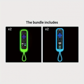 Remote Control Protective Sleeve TCL Rock Remote Control Silicone Case Protective Sleeve Anti Drop TV Suitable For TCL Roku RC280TV Night Light Soft Silicone Dirt Resistant TV Remote Control Protective Sleeve