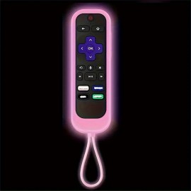 Remote Control Protective Sleeve TCL Rock Remote Control Silicone Case Protective Sleeve Anti Drop TV Suitable For TCL Roku RC280TV Night Light Soft Silicone Dirt Resistant TV Remote Control Protective Sleeve