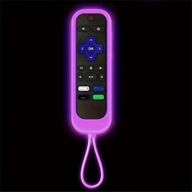 Remote Control Protective Sleeve TCL Rock Remote Control Silicone Case Protective Sleeve Anti Drop TV Suitable For TCL Roku RC280TV Night Light Soft Silicone Dirt Resistant TV Remote Control Protective Sleeve
