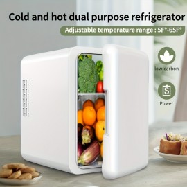 Portable Mini Fridge - 1.06gal/6 Can Cooler And Warmer For Skin Care, Cosmetics, And Beverages - Ideal For Office, Bedroom, And Car Use