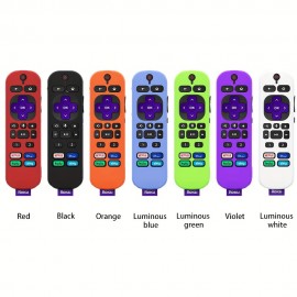 Silicone Case For Roku RCA1R Voice Remote, Drop-proof Silicone Soft Case W/ Lanyard