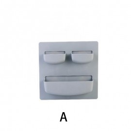 1pc Adhesive Wall Storage Rack, Bathroom Wall Storage Rack, Refrigerator Shelf, No Punching Wall Hanging Storage Rack