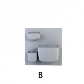 1pc Adhesive Wall Storage Rack, Bathroom Wall Storage Rack, Refrigerator Shelf, No Punching Wall Hanging Storage Rack