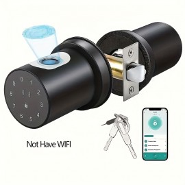 Fingerprint Door Lock Keyless Entry Door Lock Smart Door Knob With Passcode Smart APP Fingerprint And Keys,tuya App