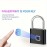 Fingerprint Lock Without Key Waterproof Anti-Theft Smart Lock Fingerprint Padlock Zinc Alloy Intelligent Safety Electronic DoorLock
