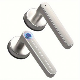 Smart Fingerprint Door Lock Waterproof Door Lock Fingerprint/Code/Key Card/Key 4-1 Unlock Way Gift For Birthday/Easter/President's Dayï¼ˆAA Battery Includedï¼‰