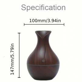 7-Color LED Electric Humidifier for Bedroom, Office, and Desktop - Adjustable Timer and Moisture Control