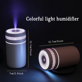 1pc Colorful Night Light Humidifier Portable Car Humidifier, Replenishing And Wetting,small Machine Spray Volume,Suitable For Car, Bedroom, Office, Yoga Room