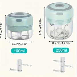 1pc Garlic Beater, Food Mixer, Electric Garlic Masher, Garlic Grinder, Meat Grinder, Garlic Masher, Chopping Garlic Maker, Pulling Garlic Maker, Easy To Clean Food Mixer, 8.45oz Large Capacity