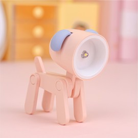 3 Button Batteries Powered Mini Cute Pink Animal Pet Dog Deer Designer Led Night Light, Table Lamp, Kids Toys Valentine's Day Gift