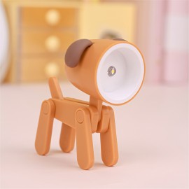 3 Button Batteries Powered Mini Cute Pink Animal Pet Dog Deer Designer Led Night Light, Table Lamp, Kids Toys Valentine's Day Gift